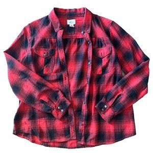 Levis Red Flannel 100% cotton womens L